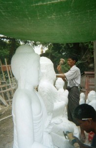 Sculpteur de marbre Mandalay Myanmar